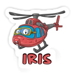 Helikopter Aufkleber mit dem Namen Iris
