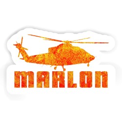 Helikopter Aufkleber mit dem Namen Marlon