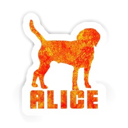 Hunde Aufkleber mit dem Namen Alice