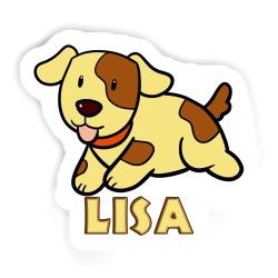 Hunde Aufkleber mit dem Namen Lisa