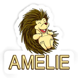 Igel Aufkleber mit dem Namen Amelie