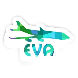 Jumbo-Jet Aufkleber mit dem Namen Eva