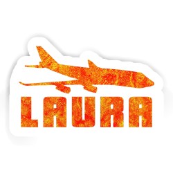 Jumbo-Jet Aufkleber mit dem Namen Laura
