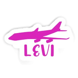 Jumbo-Jet Aufkleber mit dem Namen Levi