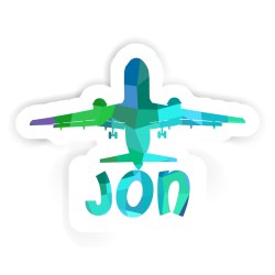 Jumbo-Jet Aufkleber mit dem Namen Jon