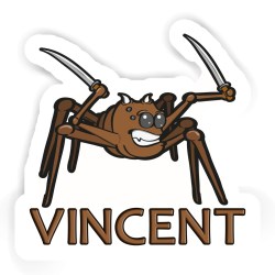 Kampfspinnen Aufkleber mit dem Namen Vincent