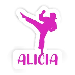 Karatekas Aufkleber mit dem Namen Alicia