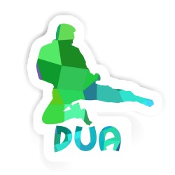 Karatekas Aufkleber mit dem Namen Dua