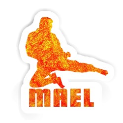 Karatekas Aufkleber mit dem Namen Mael