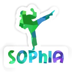 Karatekas Aufkleber mit dem Namen Sophia