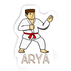 Karatekas Aufkleber mit dem Namen Arya