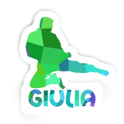 Karatekas Aufkleber mit dem Namen Giulia
