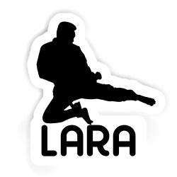 Karatekas Aufkleber mit dem Namen Lara