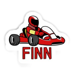 Karts Aufkleber mit dem Namen Finn