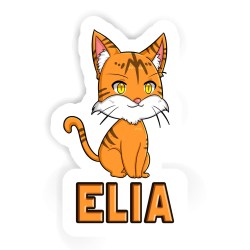 Katzen Aufkleber mit dem Namen Elia