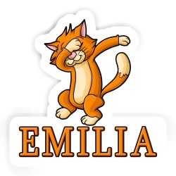 Katzen Aufkleber mit dem Namen Emilia