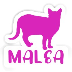 Katzen Aufkleber mit dem Namen Malea