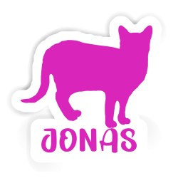 Katzen Aufkleber mit dem Namen Jonas