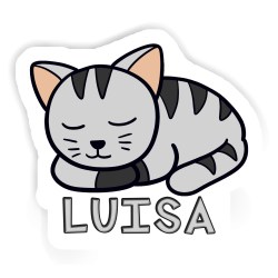 Katzen Aufkleber mit dem Namen Luisa