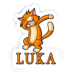 Katzen Aufkleber mit dem Namen Luka