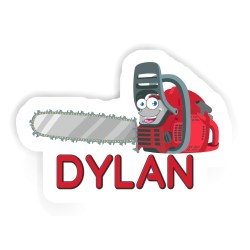 Kettensägen Aufkleber mit dem Namen Dylan