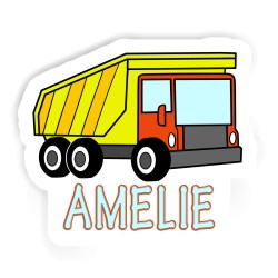Kippwagen Aufkleber mit dem Namen Amelie
