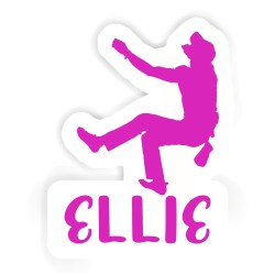 Kletterer Aufkleber mit dem Namen Ellie