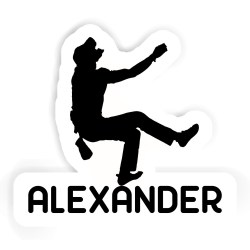 Kletterer Aufkleber mit dem Namen Alexander