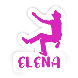Kletterer Aufkleber mit dem Namen Elena