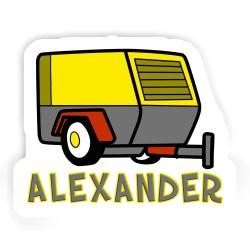 Kompressoren Aufkleber mit dem Namen Alexander
