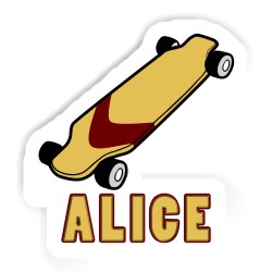 Longboards Aufkleber mit dem Namen Alice