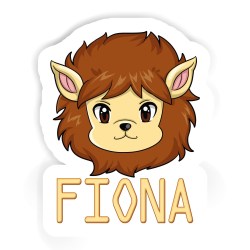 Löwen Aufkleber mit dem Namen Fiona
