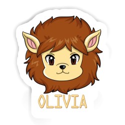Löwen Aufkleber mit dem Namen Olivia