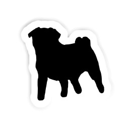 Mops Sticker mit dem Namen Ava