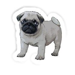 Mops Sticker mit dem Namen Zoe