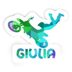 Motocross-Fahrer Aufkleber mit dem Namen Giulia