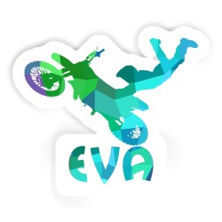 Motocross-Fahrer Aufkleber mit dem Namen Eva