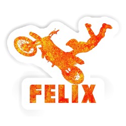 Motocross-Fahrer Aufkleber mit dem Namen Felix