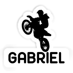Motocross-Fahrer Aufkleber mit dem Namen Gabriel