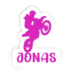 Motocross-Fahrer Aufkleber mit dem Namen Jonas
