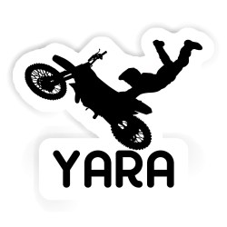 Motocross-Fahrer Aufkleber mit dem Namen Yara