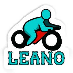 Motorrad-Fahrer Aufkleber mit dem Namen Leano