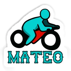 Motorrad-Fahrer Aufkleber mit dem Namen Mateo