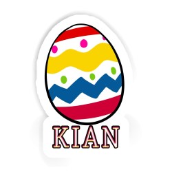 Ostereier Aufkleber mit dem Namen Kian