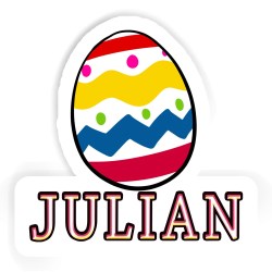 Ostereier Aufkleber mit dem Namen Julian