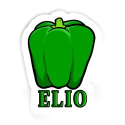Paprikas Aufkleber mit dem Namen Elio