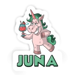Party-Einhörner Aufkleber mit dem Namen Juna