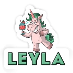 Party-Einhörner Aufkleber mit dem Namen Leyla