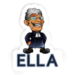Pfarrer Aufkleber mit dem Namen Ella