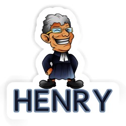 Pfarrer Aufkleber mit dem Namen Henry